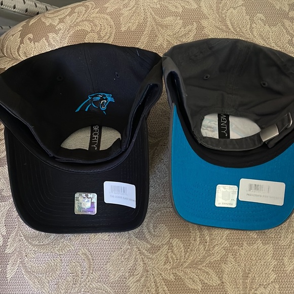 Pair of Carolina Panthers caps; unisex - Picture 2 of 5